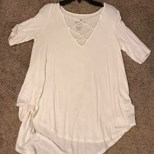 American Eagle Soft and Sexy lace up front blouse